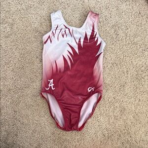 GK University of Alabama Red and White Kids Leotard